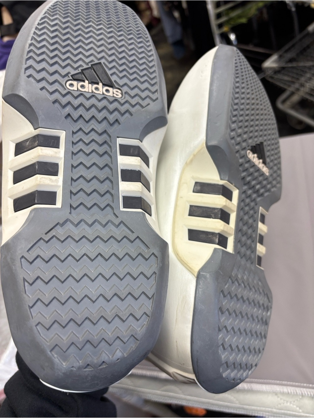 Men's White and Black Slip-On Athletic Shoes - Picture 4 of 7